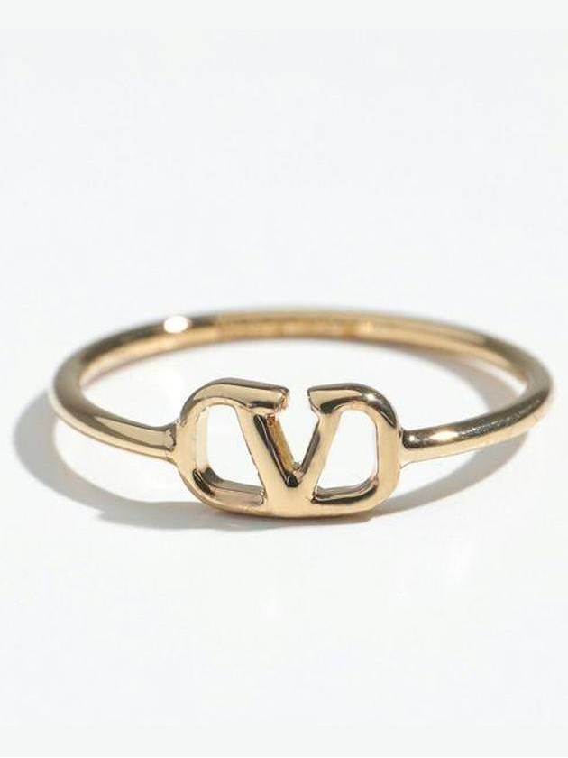 V Logo Signature Ring Gold - VALENTINO - BALAAN 2