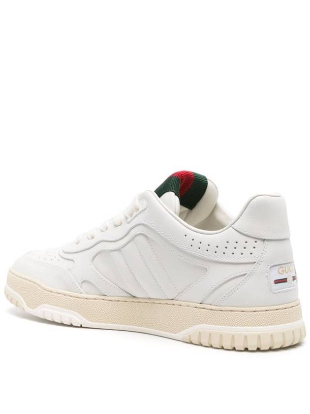 Re Web Leather Low Top Sneakers White - GUCCI - BALAAN 4