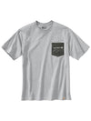 Camo pocket graphic short sleeve t shirt heather gray 105352 HGY - CARHARTT - BALAAN 3