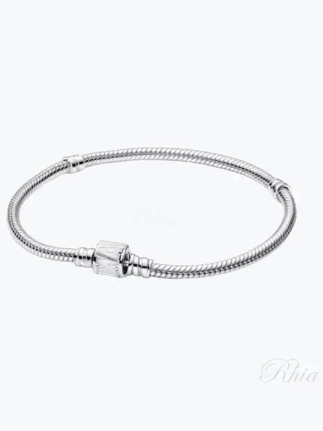 Marvel Logo Snake Chain Bracelet Silver - PANDORA - BALAAN 2