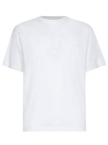 Terry logo short sleeve t shirt white UJN782 10MQ - PRADA - BALAAN 1