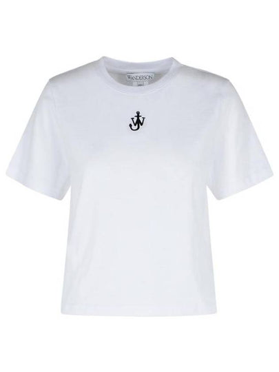 Logo Cotton Short Sleeve T-Shirt White - JW ANDERSON - BALAAN 2