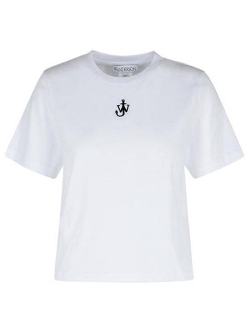 Logo Cotton Short Sleeve T-Shirt White - JW ANDERSON - BALAAN 1