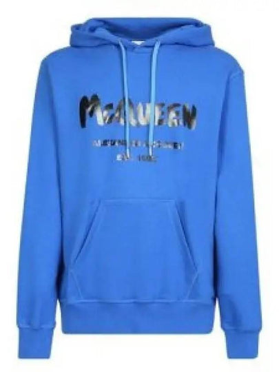 Graffiti Logo Hoodie Blue - ALEXANDER MCQUEEN - BALAAN 2