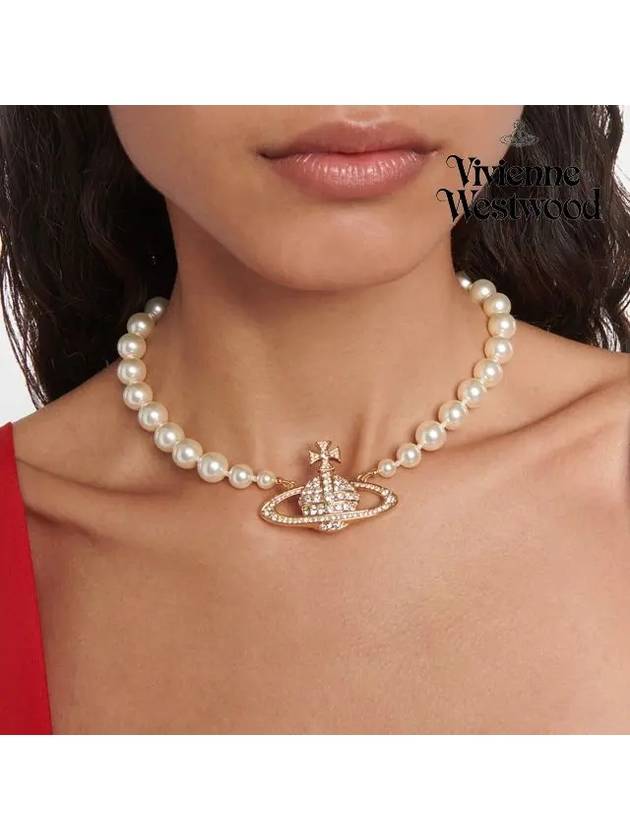 One Row Pearl Bas Relief Necklace Gold - VIVIENNE WESTWOOD - BALAAN 7