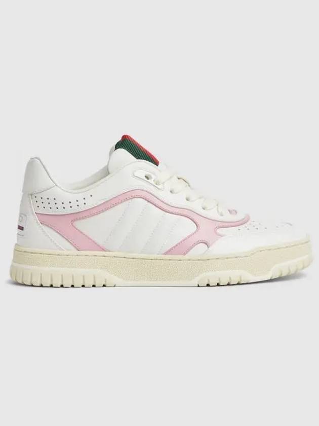 Women's Reweb Leather Low Top Sneakers White - GUCCI - BALAAN 2