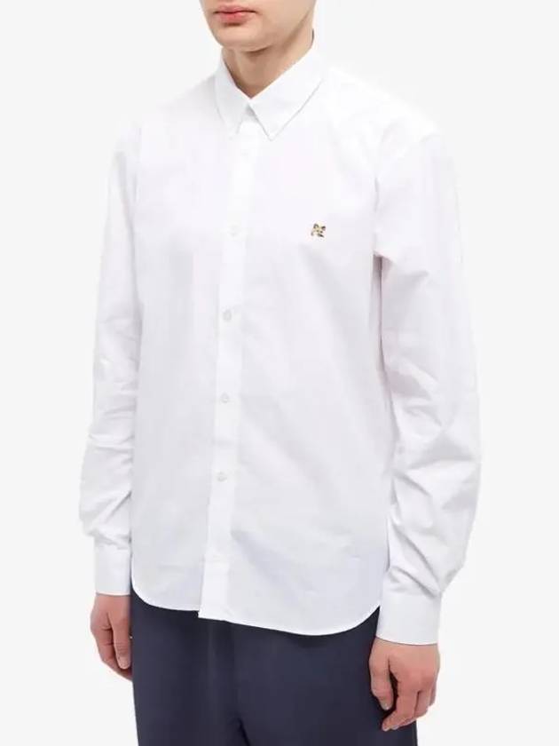 Small Fox Head Patch Classic Long Slevee Shirt White - MAISON KITSUNE - BALAAN 4