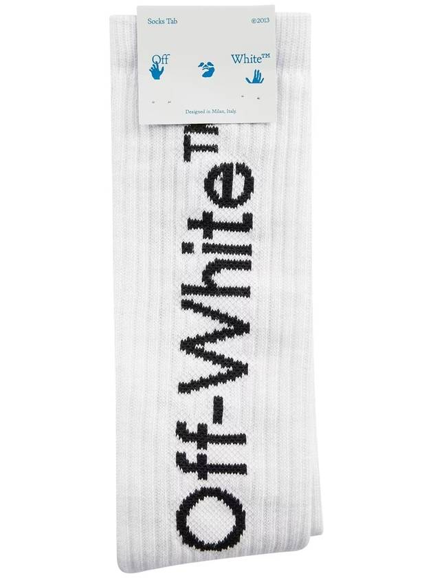 Striped Logo Long Socks White - OFF WHITE - BALAAN 3