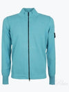 Soft Cotton Knit Zip-Up Jacket Blue - STONE ISLAND - BALAAN 2