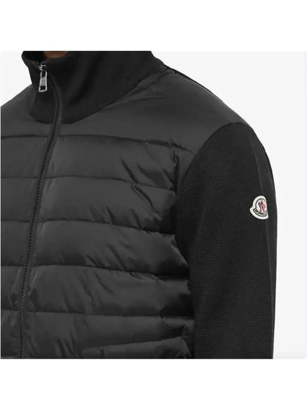 Padded wool cardigan black - MONCLER - BALAAN 3