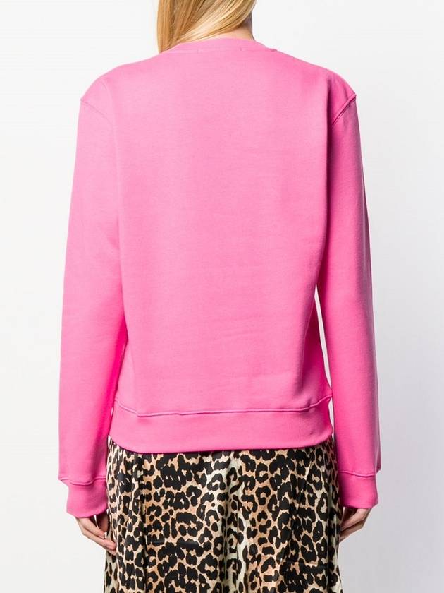 Box Logo Cotton Sweatshirt Pink - MSGM - BALAAN 5