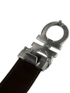 Gancini Reversible Adjustable Leather Belt Black - SALVATORE FERRAGAMO - BALAAN 6