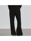 String Ribbed Relaxed Wide Pants Black - THE GREEN LAB - BALAAN 2