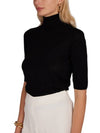 Unghia Virgin Wool Turtleneck Black - MAX MARA - BALAAN 1