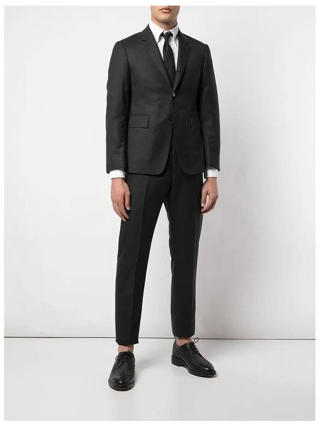 Men's Signature Classic Wool Suit Black - THOM BROWNE - BALAAN 4