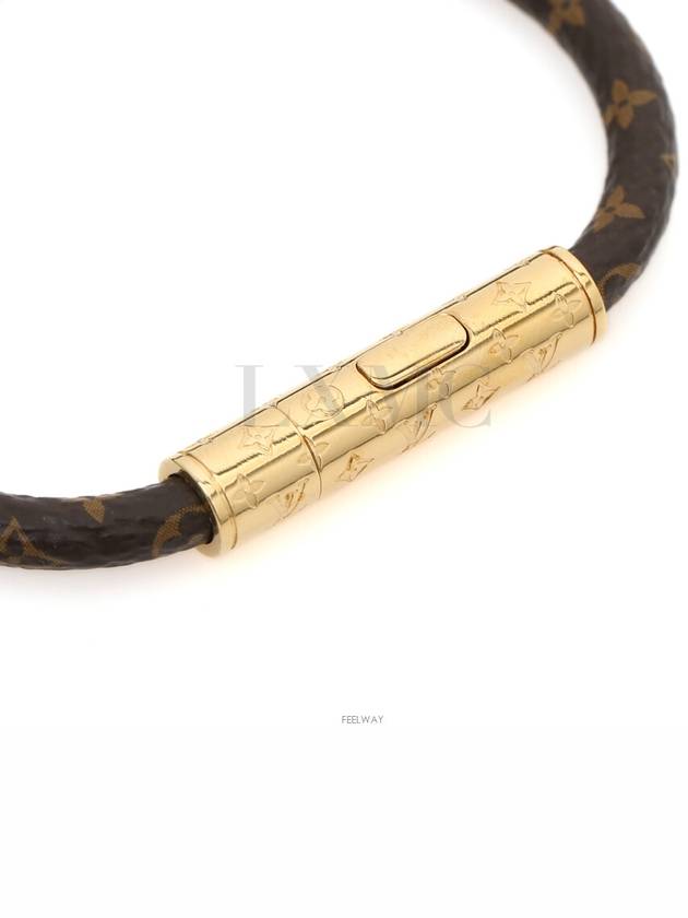 Monogram Gold Plated M6334F LV Confidential Bracelet No 17 - LOUIS VUITTON - BALAAN 4