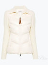 Women's Padded Wool Zip-Up Cardigan Ivory - MONCLER - BALAAN 2