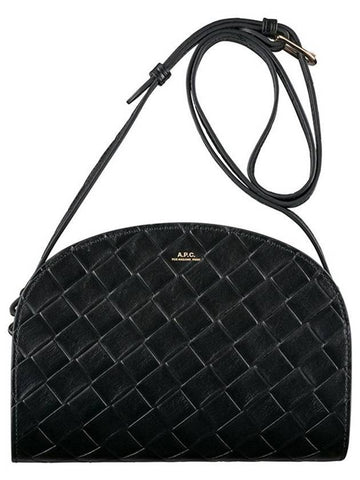 Braided Demi Rune Cross Bag Black - A.P.C. - BALAAN.