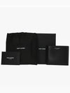 Smooth Leather Classic Logo Half Wallet Black - SAINT LAURENT - BALAAN 5