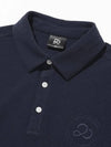 Men s Logo Embroidered Classic Long Sleeve Polo T Shirt NAVY - 20THHOLE - BALAAN 7