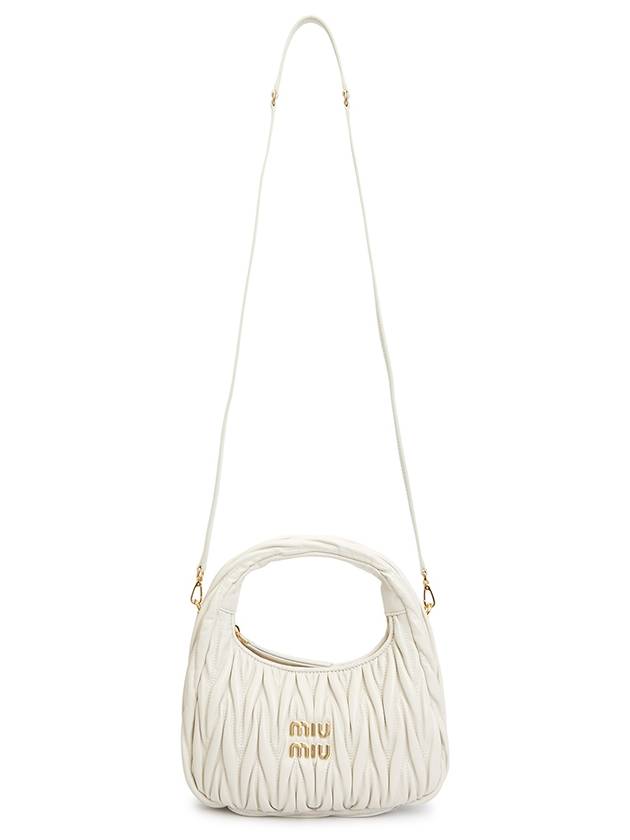 Wander Matelasse Nappa Leather Mini Hobo Tote Bag White - MIU MIU - BALAAN 8