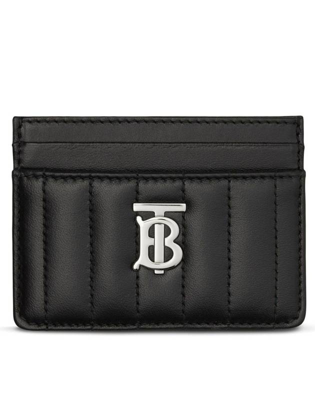 Lola Quilted Card Wallet Black - BURBERRY - BALAAN 2