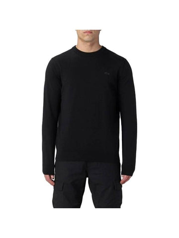 Crew Neck Merino Wool Knit Top Navy - LACOSTE - BALAAN 1