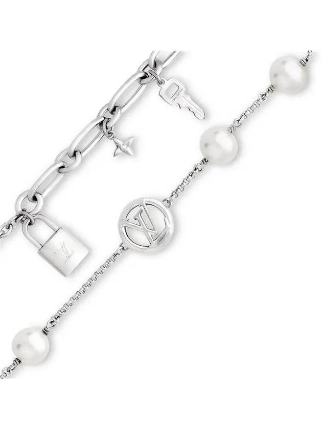 LV Mix Chain Bracelet Silver - LOUIS VUITTON - BALAAN 3