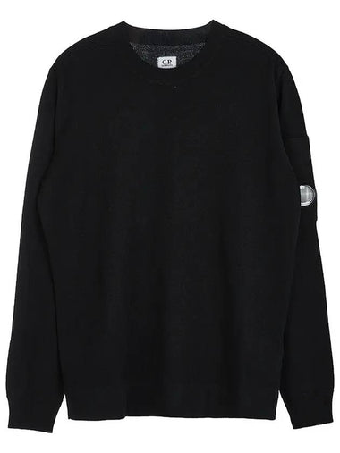 Men's Lens Wool Regular Fit Knit Top Black - CP COMPANY - BALAAN 1