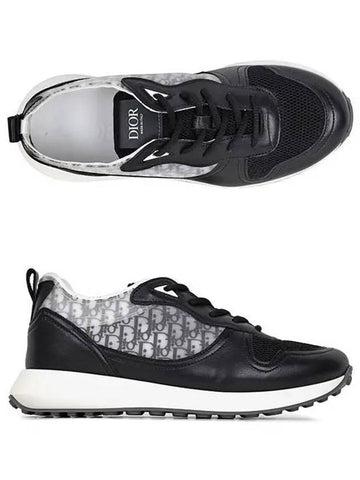 KIDS Black White Oblique Sneakers 4SBS25SHOB 95B 1209656 - DIOR - BALAAN 1