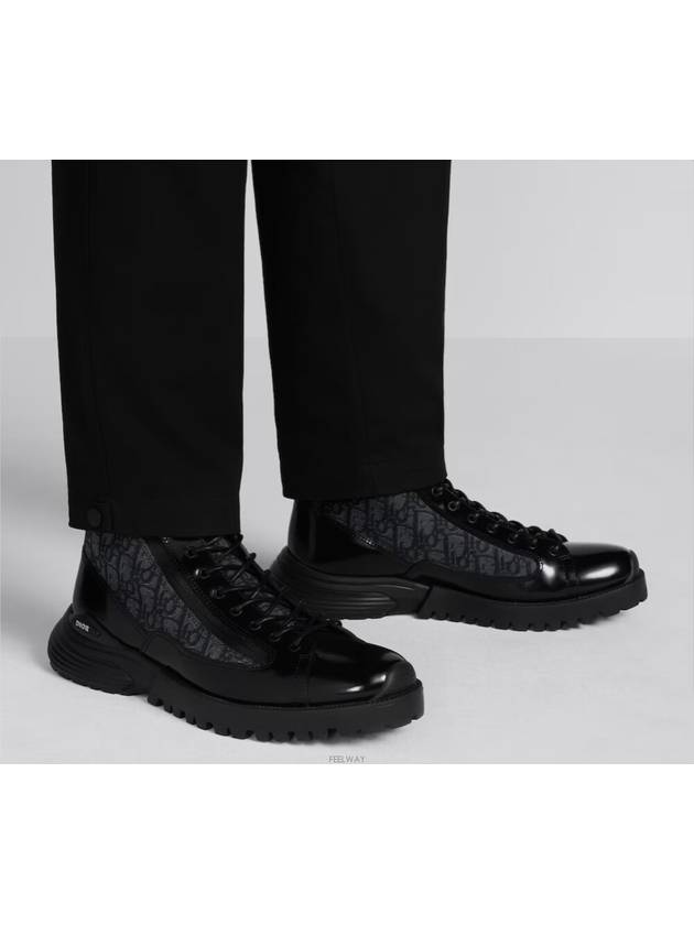 Combat Oblique Ankle Boots Black - DIOR - BALAAN 7