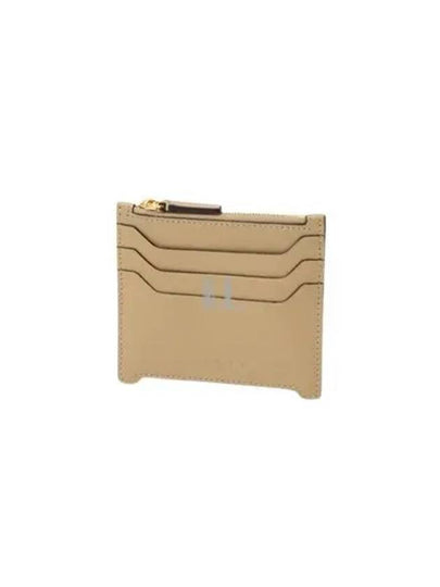 Zipper Leather Card Wallet Beige - MARNI - BALAAN 2