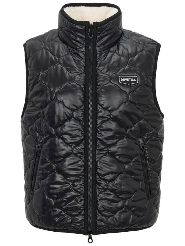 GRUMIUM logo reversible padded vest VDDV25436K0001 BKL - DUVETICA - BALAAN 2