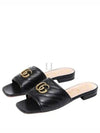 Double G Matelasse Slippers Black - GUCCI - BALAAN 2