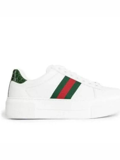 Women's Leather Low Top Sneakers White - GUCCI - BALAAN 2