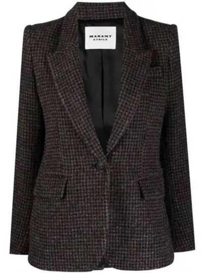 Kerstin Single Breasted Virgin Wool Blazer Jacket Brown - ISABEL MARANT - BALAAN 2