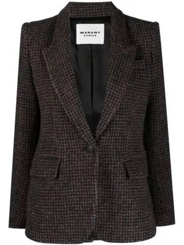 Kerstin Single Breasted Virgin Wool Blazer Jacket Brown - ISABEL MARANT - BALAAN 2