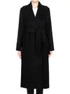 Women's Loriana Wool Single Coat Black - MAX MARA - BALAAN 6