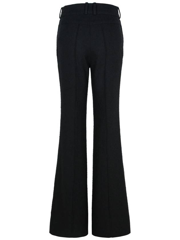 Patou Black Wool Blend Flare Pants - PATOU - BALAAN 3