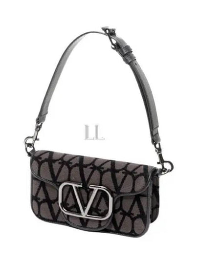 Toile Iconographe Fabric Leather Shoulder Bag Brown - VALENTINO - BALAAN 2