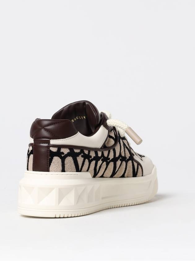 Iconography Leather Low Top Sneakers Brown - VALENTINO - BALAAN 4