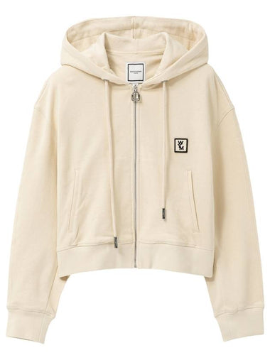 Women s back logo hooded zip up ivory - WOOYOUNGMI - BALAAN 1