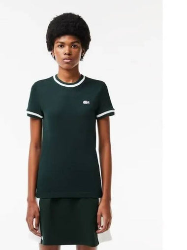 Women s slim fit tipping short sleeve t shirt TF7221 54G 2 Domestic product GQ2N24032074860 - LACOSTE - BALAAN 1