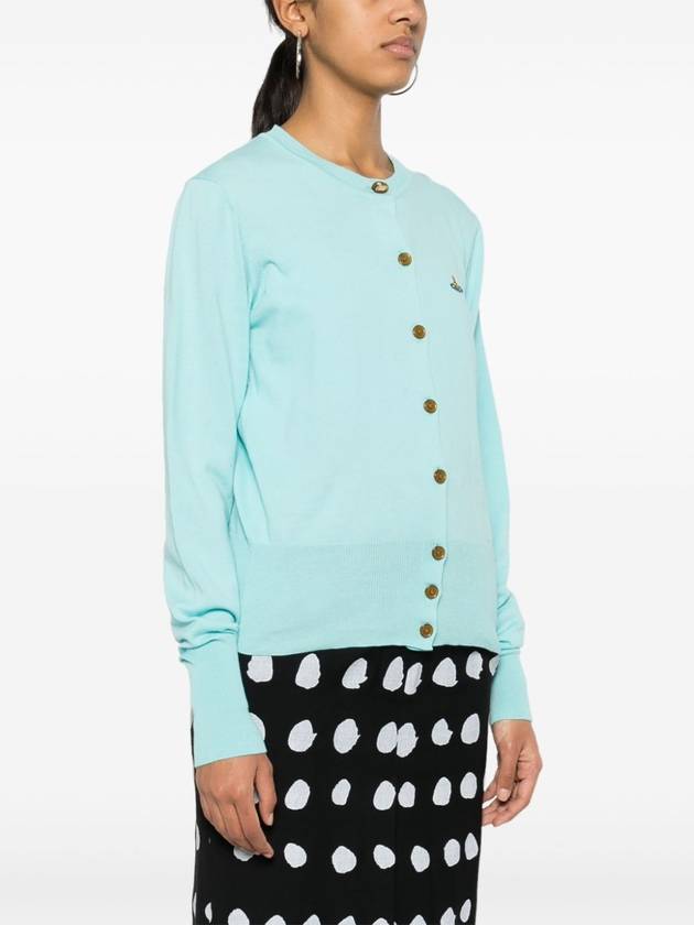 Bea Knit Cardigan Aqua - VIVIENNE WESTWOOD - BALAAN 4