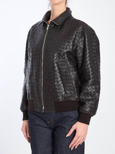 Intreccio Motif Bomber Jacket - BOTTEGA VENETA - BALAAN 2