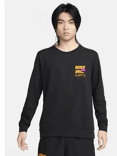 Men s Dry Fit Fleece Long Sleeve Fitness Crew Black Sundial FN3991 010 726715 - NIKE - BALAAN 1