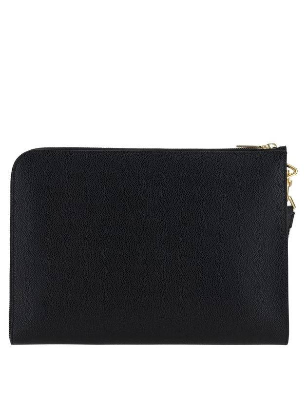 RWB Strap Medium Folio Clutch Black - THOM BROWNE - BALAAN 4