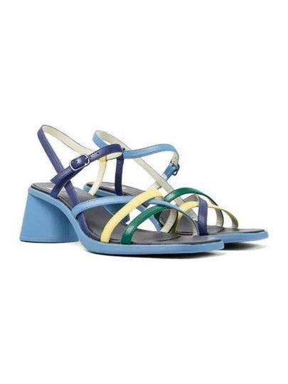 Twins Leather Sandal Heels Blue - CAMPER - BALAAN 2