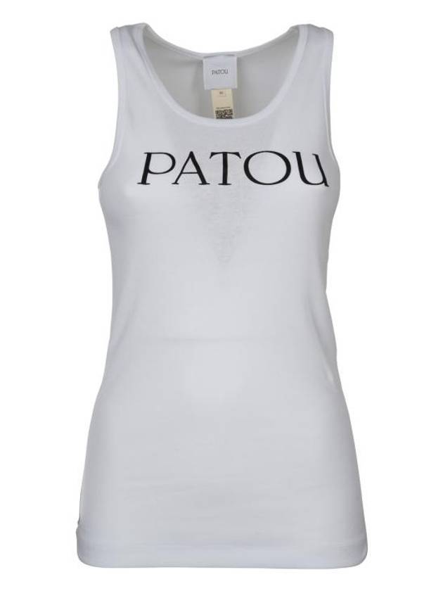 Women's Logo Print Sleeveless White - PATOU - BALAAN 1