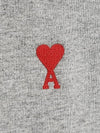 M gray small heart embroidery hoodie E21HJ008 730 - AMI - BALAAN 6